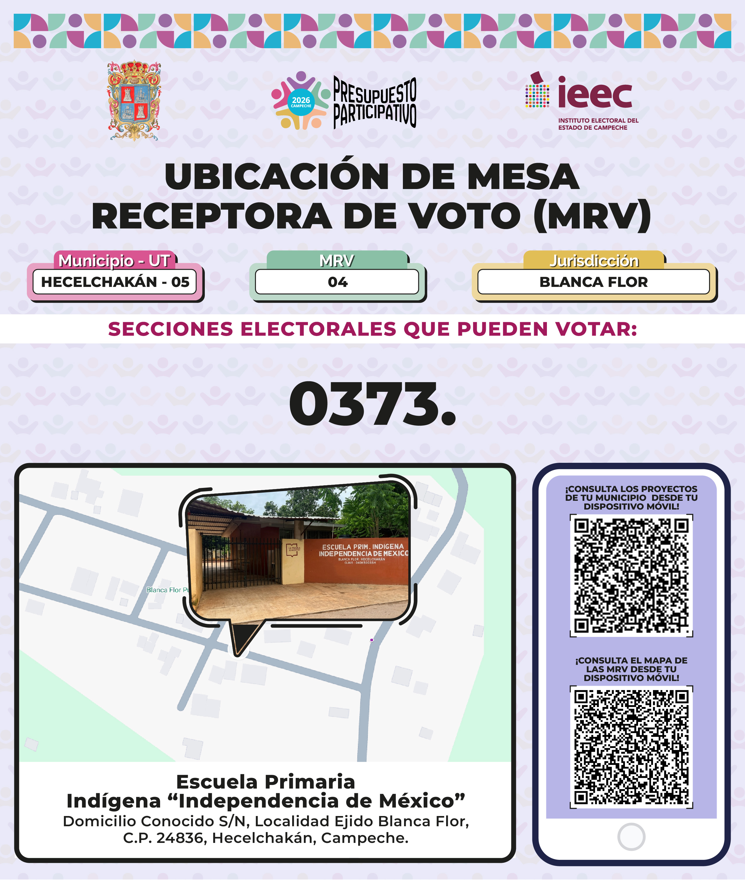 Ubicación de Mesas Hecelchakán 4